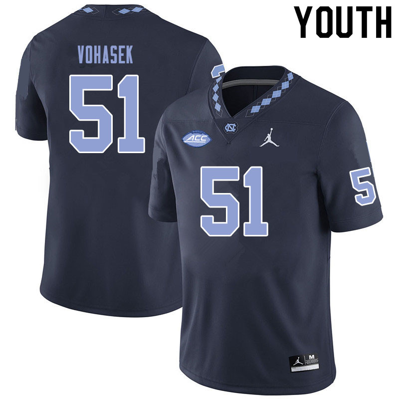 Jordan Brand Youth #51 Raymond Vohasek North Carolina Tar Heels College Football Jerseys Sale-Black